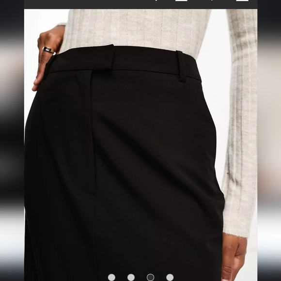 ASOS DESIGN Tall column maxi skirt with split in black - Picture 6 of 7